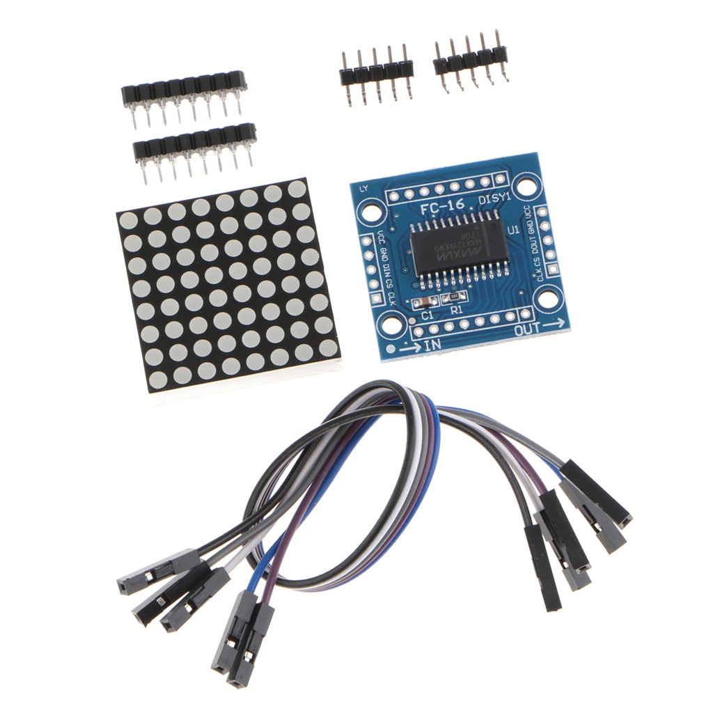 MAX7219 8x8 Dot Matrix LED Display Module MCU Control DIY Kit