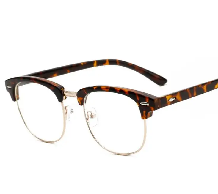 

CHUN J47 Fashion Vintage Retro Leopard Frame Plain Glasses Men Women Eyeglasses Optical Frame Glasses Oculos Femininos Gafas
