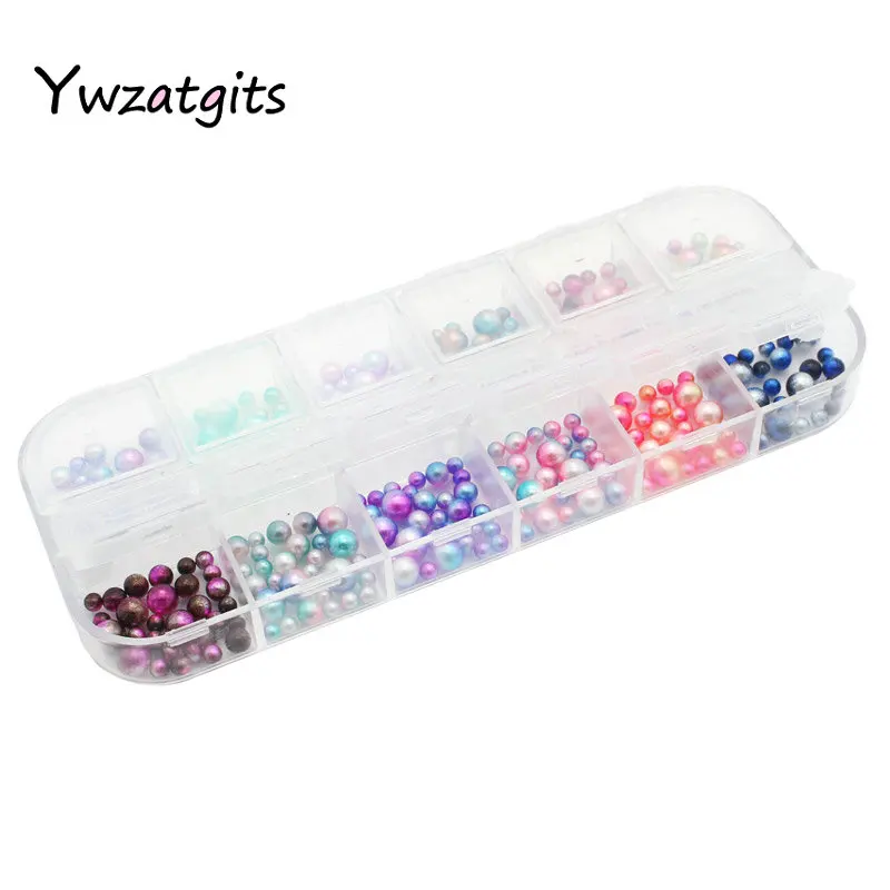 

ywzatgits 1 box/lot 3/4/5mm Random mixed No Hole Imitation Pearls Round Loose Beads Garment Handmade DIY Accessories 005008077
