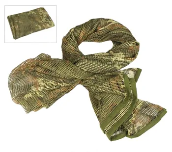 VILEAD Military Camouflage Tactical Mesh Breathbale Scarf Sniper Face Veil Scarves For Camo Airsoft Hunting Cycling Neckerchief aa shield camo tactical scarf outdoor military neckerchief forest hunting army kaffiyeh scarf light weight shemagh woodland