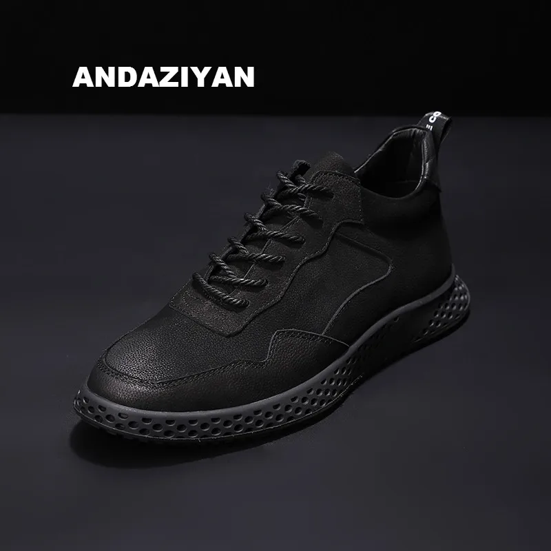 

New high-top men shoes Korean version of the trend of leather shoes men plus velvet warm casual shoes