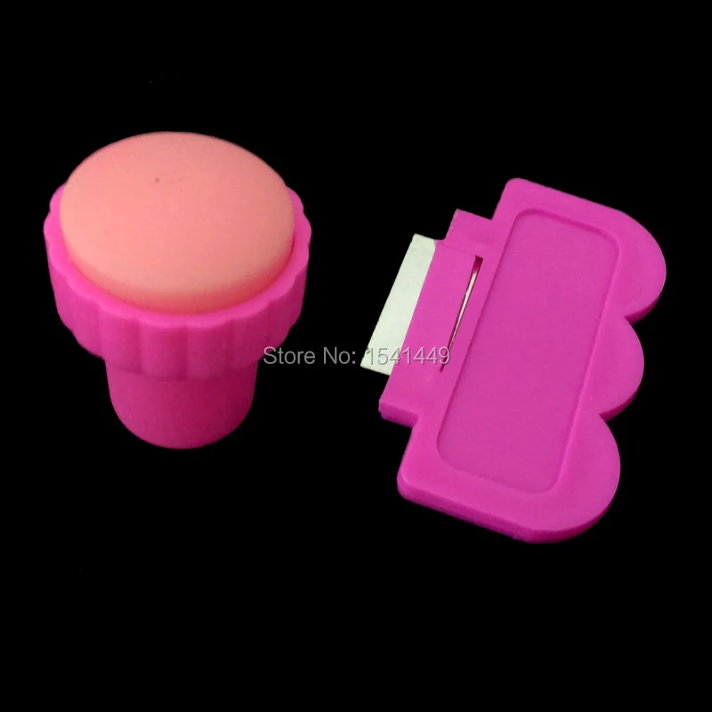 

A set/33*25 mm the size of a small stamper and scraper nail art stamping silicon plastic seals and shovel knife template tool 02