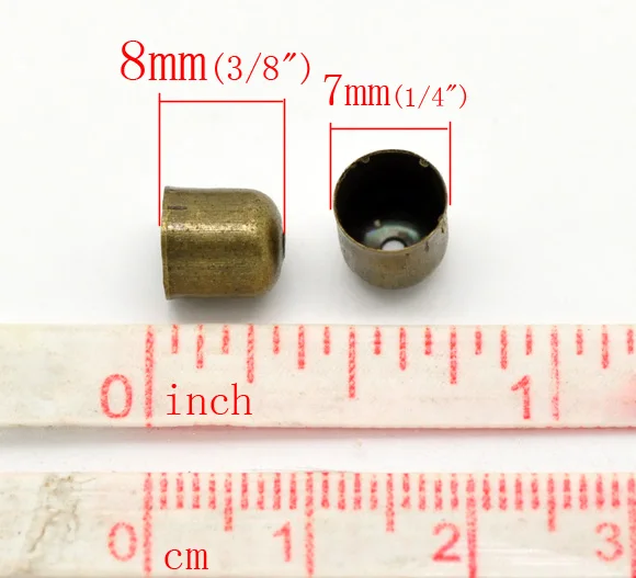 Наконечники для ожерелья из сплава антикварная бронза 8 мм (3/8 &quot) x 7 (2/8&quot) 30 шт.