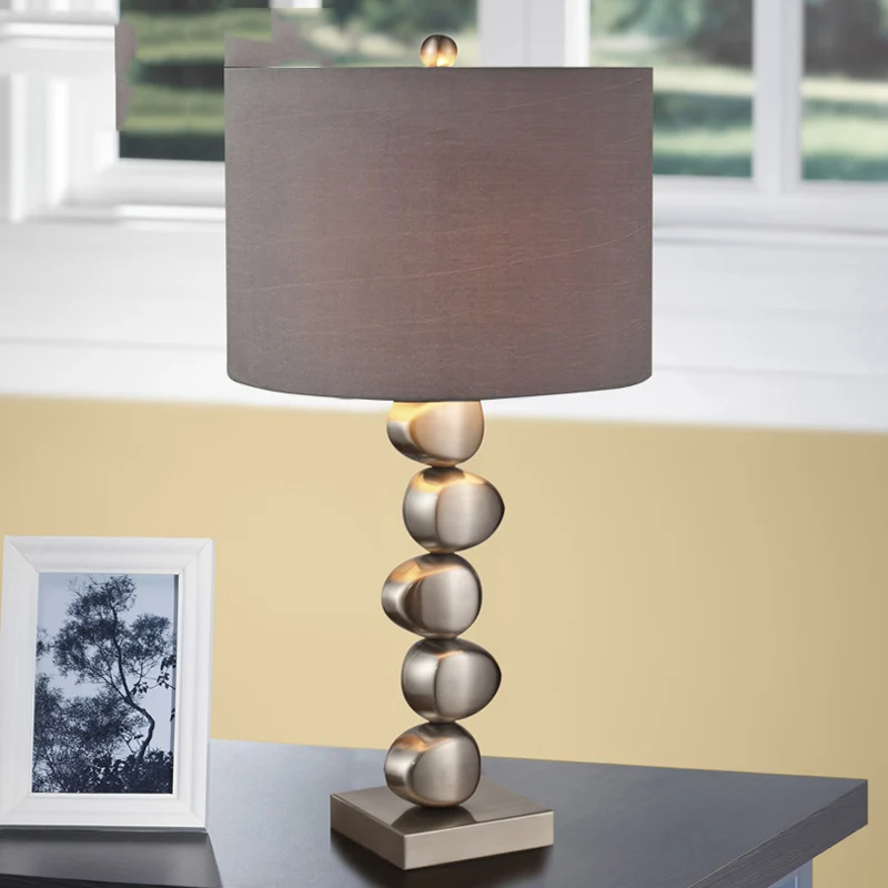 

Modern Luxury Villa Stacking Irregular Metal Blocks Table Decorating Table Lamp Nordic Bedroom Bedside Led Reading Lights