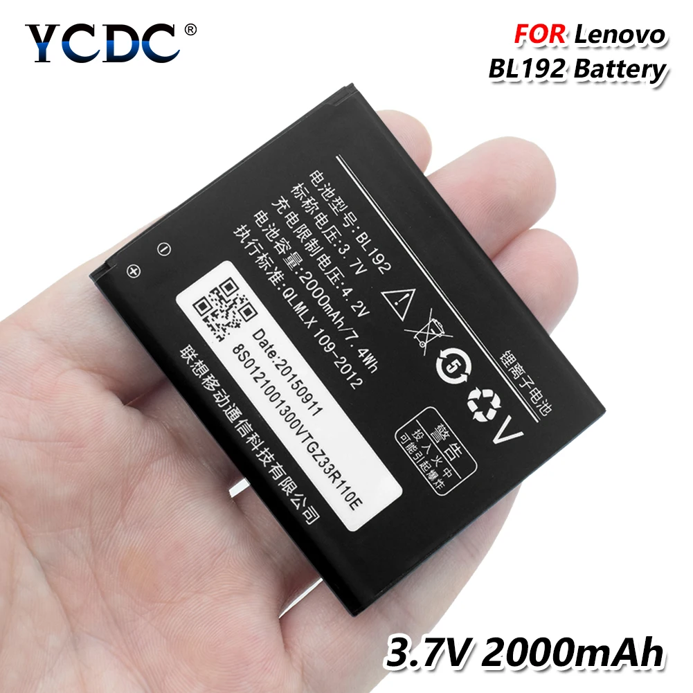 Литиевая YCDC 3,7 V 2000 мА/ч, BL192 BL-192 телефон Батарея BL 192For lenovo A750 A529 A560 A680 A590 A328 A300 литий Батарея