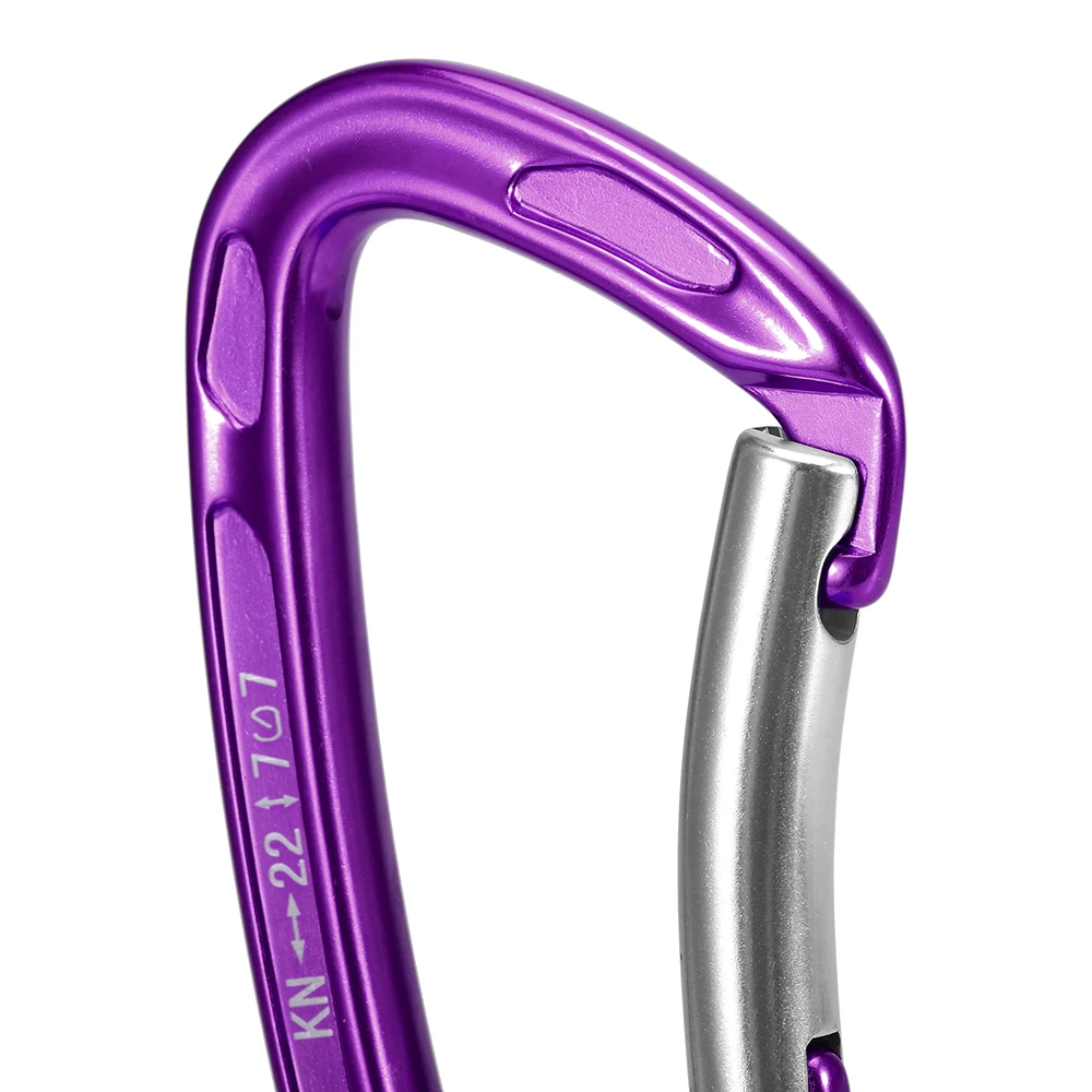 22KN / 24KN Climbing Canyoning Backpacking Hammocks Key Nose Carabiner Straight/Bent Gate Carabiner Non-locking Gate Carabiner