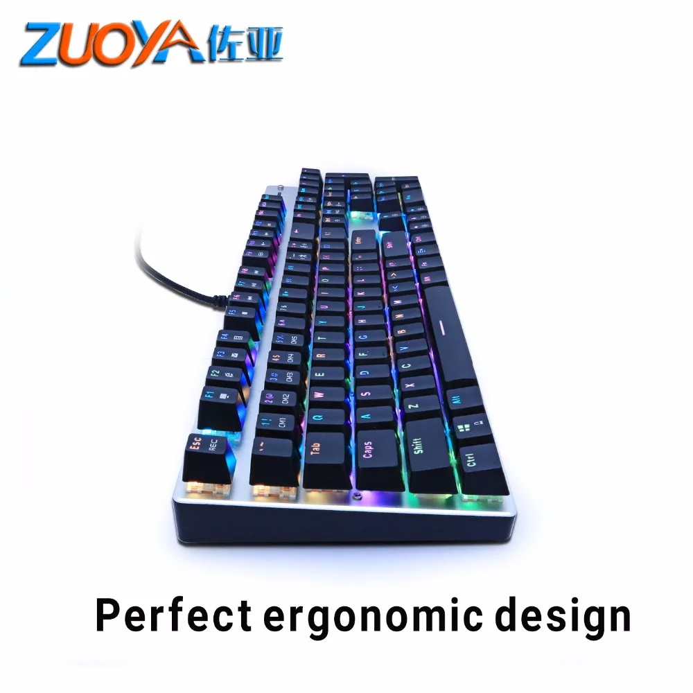 ZUOYA Gamin механическая клавиатура синий переключатель анти ореолы USB проводной