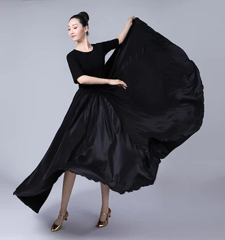 

Big Hem (180 360 540 720 ) Women Satin Pleated Skirt Midi High Waist Long Skirts Womens Vintage Pleated Solid Faldas Mujer Saias