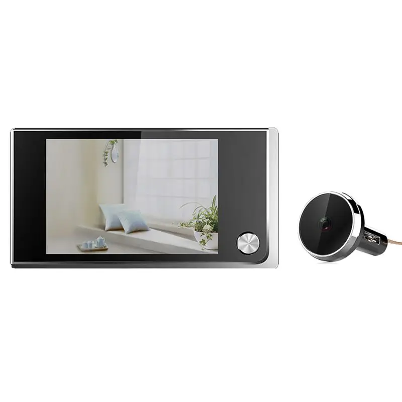 Домашний Беспроводной видео дверной звонок 3,5 дюймов цветной ЖК-экран с охранной дверью электронный дверной телефон кошачий глаз для дома
