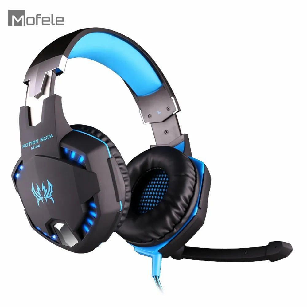 Mofele КАЖДЫЙ G2100 23.5 мм USB Gaming Наушники Студия Оголовье Наушников Поддержка Свет Для