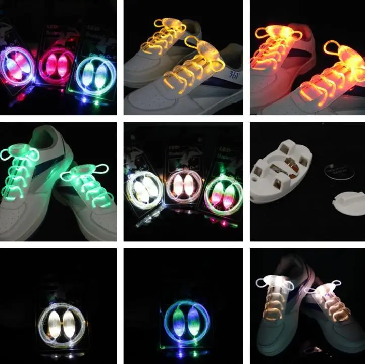 

LED Flash Light Up Shoelaces Glow Stick Strap Shoelaces Xmas Decor Shoestring Disco Party Skating festive dance prop colorful