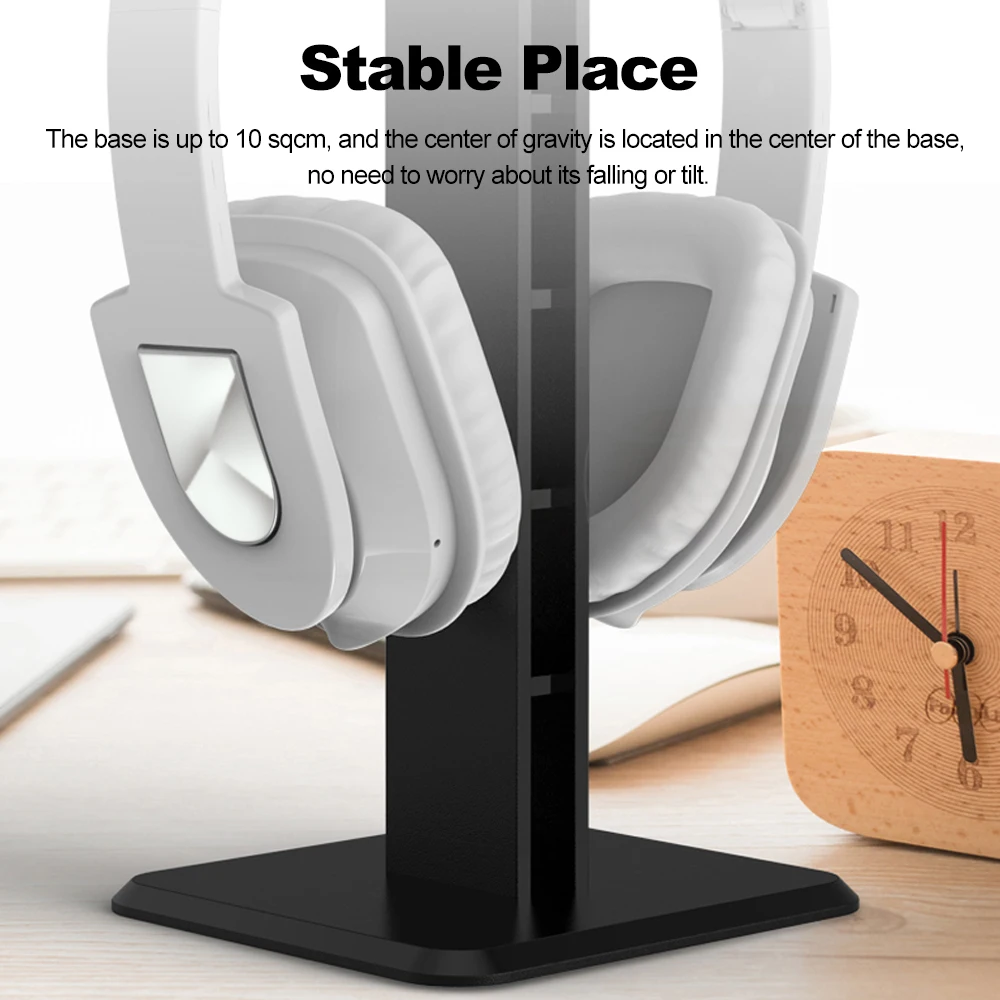 

Plastic headphone Holder High-quality ABS Stand Lightweight Stable Desktop Bracket with Sticker for Gaming Headphones Headsets