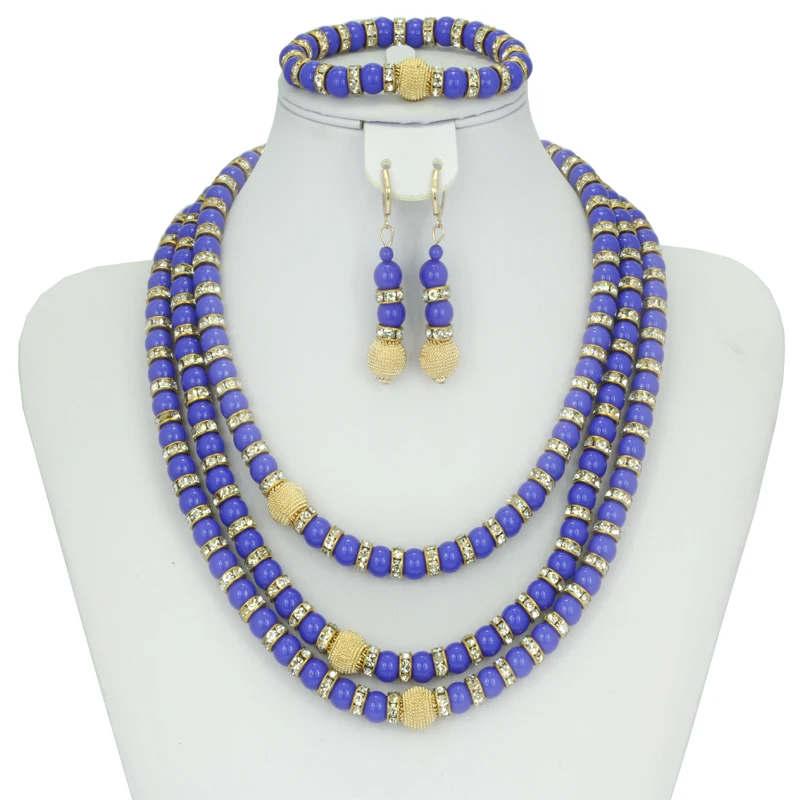 CZ HOT Sales Charms Nigerian Wedding African Beads Jewelry Set Royal