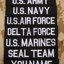 Пользовательское имя лента черный фон вышивка патч