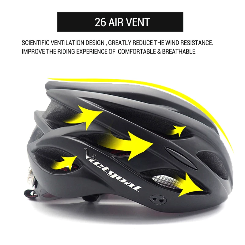 VICTGOAL шоссейные велосипедные шлемы с светильник солнцезащитный козырек сетка от насекомых дышащий велосипедный шлем для мужчин MTB горный велосипедный шлем задний светильник