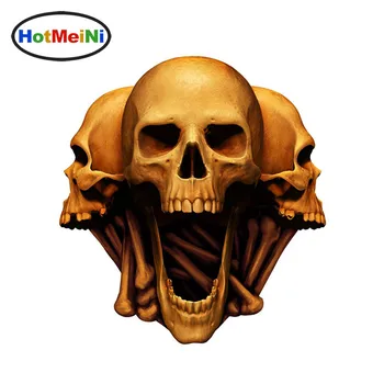 

Wholesale 10/20pcs/lot 13*15cm 3D Skull Head Car Sticker for Helmet Bumper Scooter Bike Board JDM Decals Car Styling Accessories