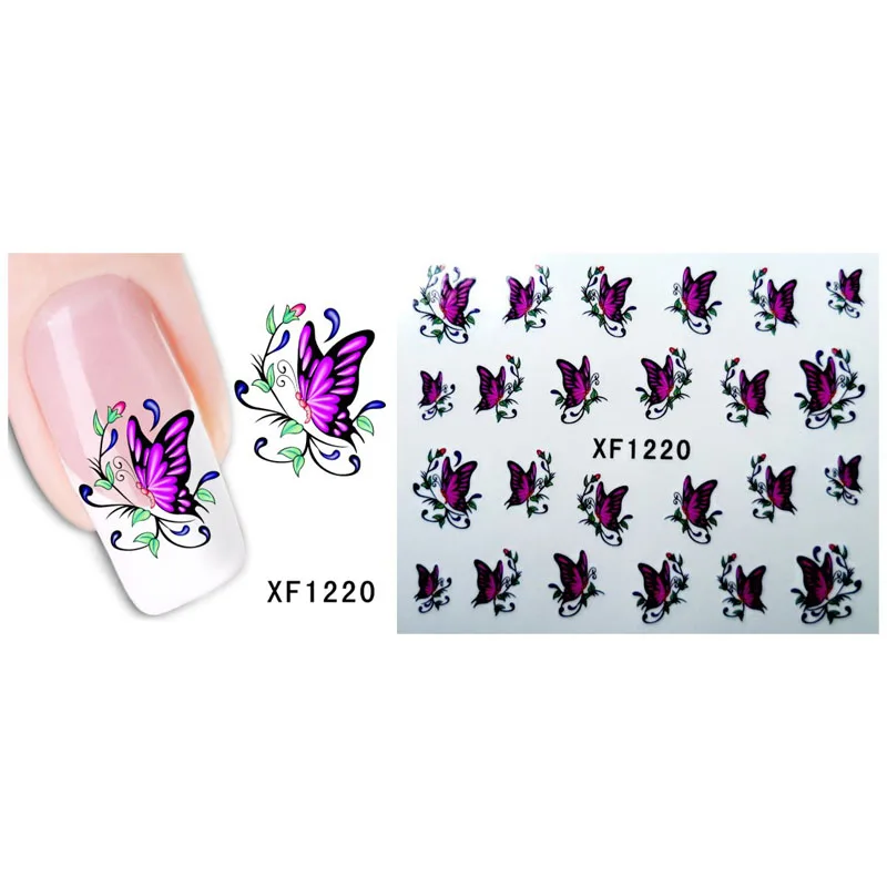Камуфляжный дизайн переводные наклейки для ногтей переводные наклейки для леди и женщин инструменты для маникюра обертывания ногтей наклейки - Цвет: XF1220