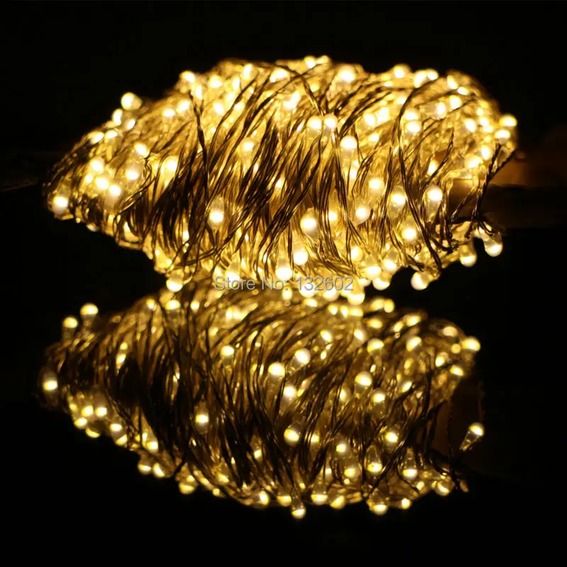 50m 500 Leds Silver Wire Warm White LED String Light Starry Lights