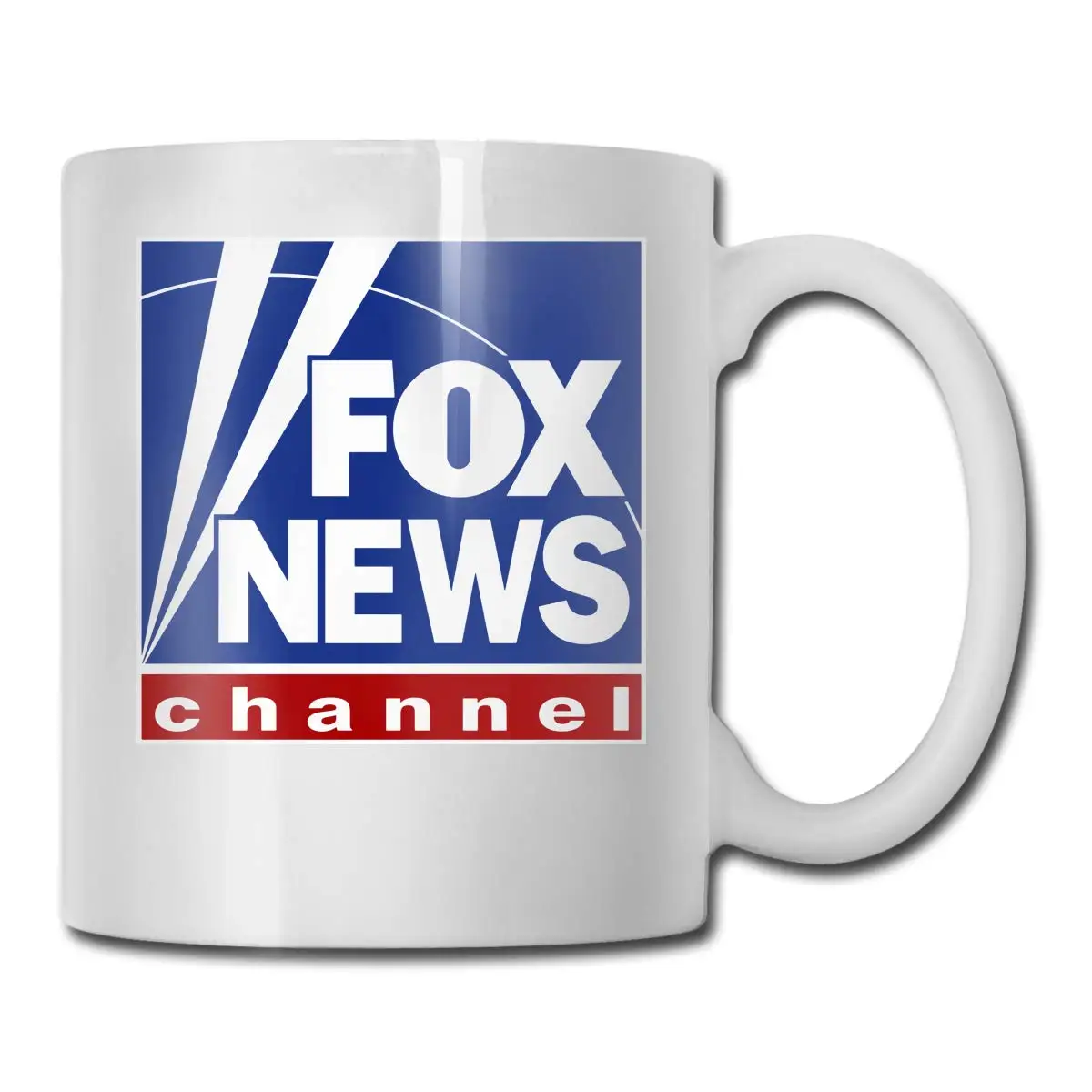 Fox News Channel Logo Cool Coffee Mugs 11oz Unique Ceramic Novelty Gift For Family Motivational