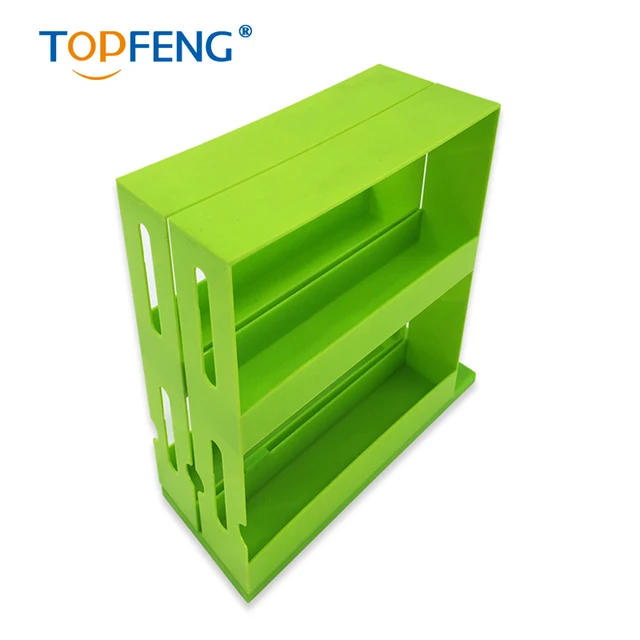 Us 33 99 Slide Swivel Tidy White Green Cabinet Organizer Rack Shelf E Es Y Up To 20 Bottles Kitchen Accessories In Storage