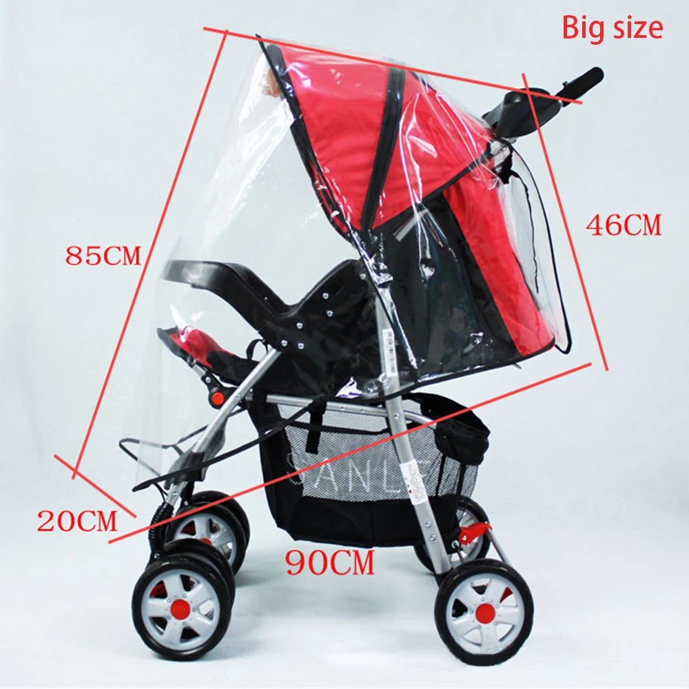 Baby stroller Accessories Rain cover Carriages Wind Dust Shield Zipper Baby Pushchair Wheelchair Cover Stroller Accessories