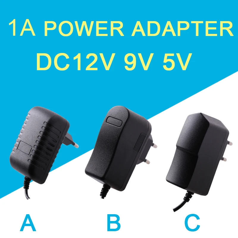 

Power adapter DC 12V 9V 5V 1A output AC TO DC 110-240V input Universal power aupply EU Plug 5.5mm * 2.5mm