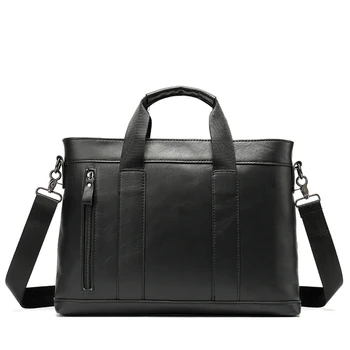 

Genuine Leather Men's Computer Handbags Men Laptop Shoulder Bags For Macbook Pro Toshiba Fujitsu HP Samsung Laptops Notebook Bag