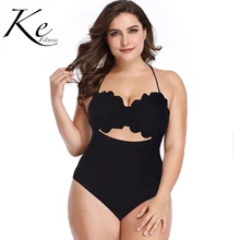 KE Цельный купальник тонкий сплошной цвет Высокая талия женские Купальники Черный однотонный сексуальный купальник с прокладкой и проволокой