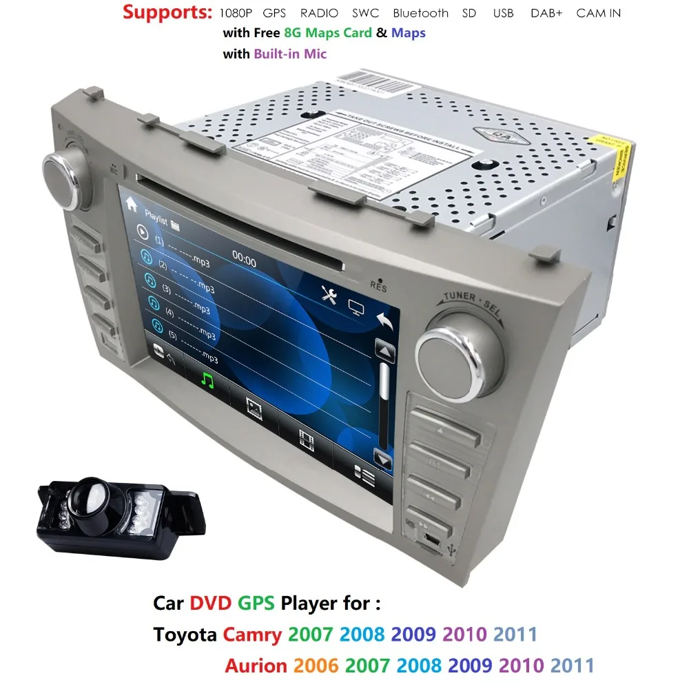 2 Din Авторадио автомобильный DVD мультимедиа для Toyota Camry 2007 2008 2009 2010 2011 Aurion 2006