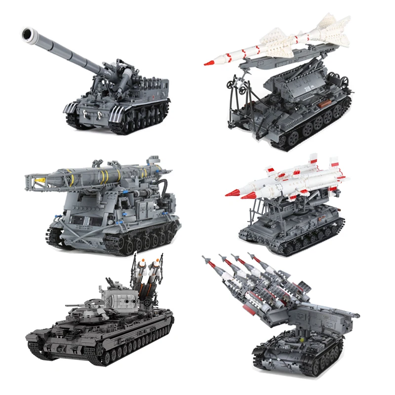 

Military Series Tank Rocket Launcher Model Building Blocks Set Compatible Brand Bricks Toys Educational Block With Figures Gifts
