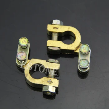 

2Pcs Durable Replacement Auto Car bornes Battery battery Terminal Cover Clamp Clips Brass Connector