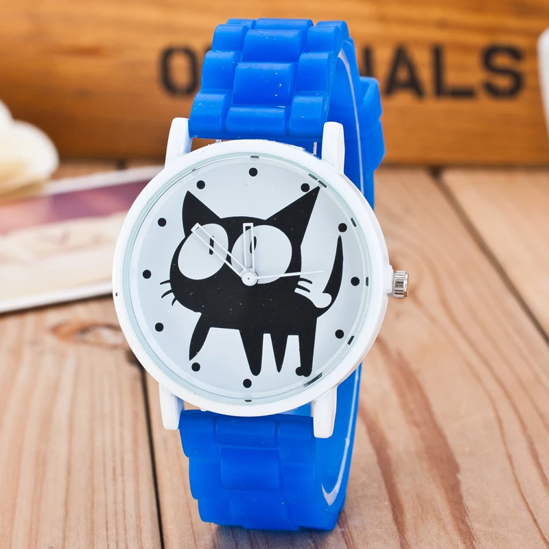 Известный бренд милый кот часы дети мультфильм желе кварцевые часы Дети повседневное силиконовые часы Relogio наручные часы Лидер продаж