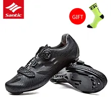 2017 Santic Mens Pro Cycling Shoes Road Bike Shoes Breathable TPU MTB Zapatillas Athletic Bicycle Self-locking Chaussure Vtt