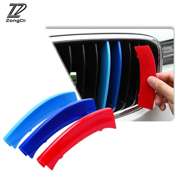 

ZD ABS M Front Grill Grille Bumper Cover Trim Decoration Strips Sticker For BMW 3 5 Series GT F10 G30 F30 X3 X5 X6 X1 2016 2017
