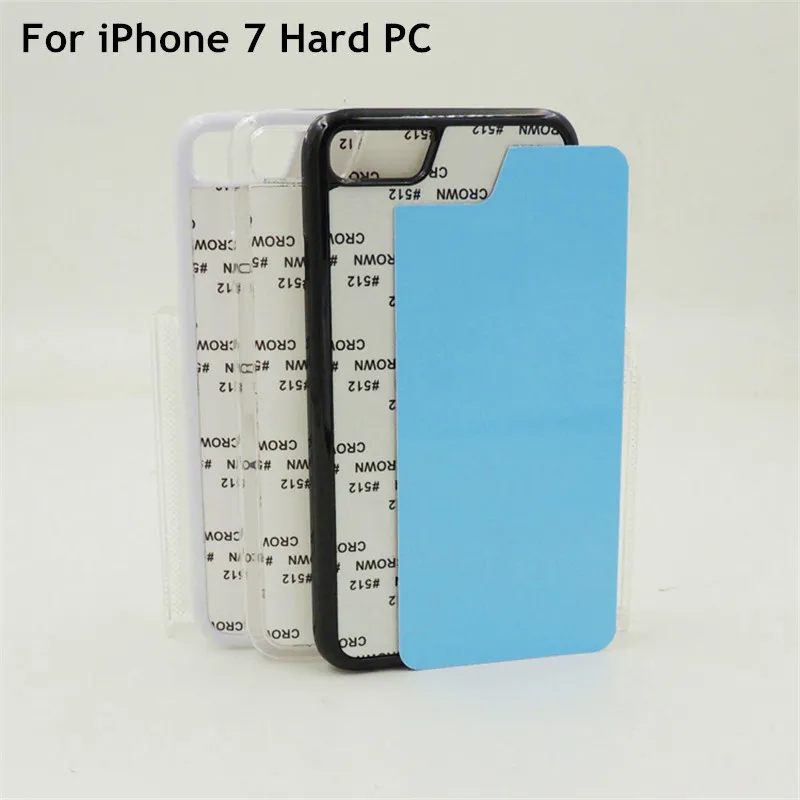 2D сублимационный чистый пластиковый чехол для iPhone 7 Plus 8 твердый алюминиевый лист
