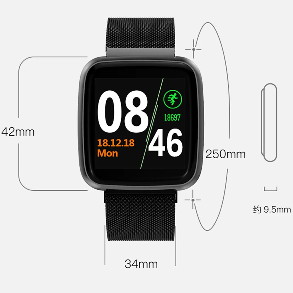 Smart Watch Men Blood Pressure Waterproof Women Smart Watches Pedometer Sport Fitness Tracker Watch for Android IOS Phone