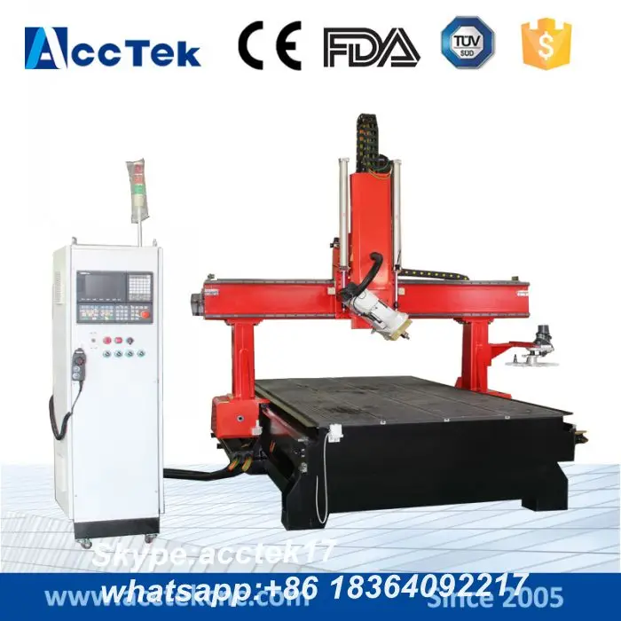 Jinan Acctek 4 Axis Cnc Router 3d Wood Statue Sculpture Making Machine For Eps Foam Jinan Acctek 4 Axis Cnc Router 3d Wood Statue Sculpture Making Machine For Eps Foam