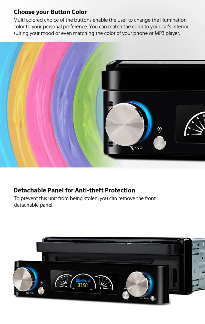 Discount HIFIF 7" Universal 1 Din 800*480 Android 6.0 Car Audio DVD Player+Radio+GPS+Autoradio+Stereo+BT+PC+DVD Automotivo+SD USB RDS Aux 5
