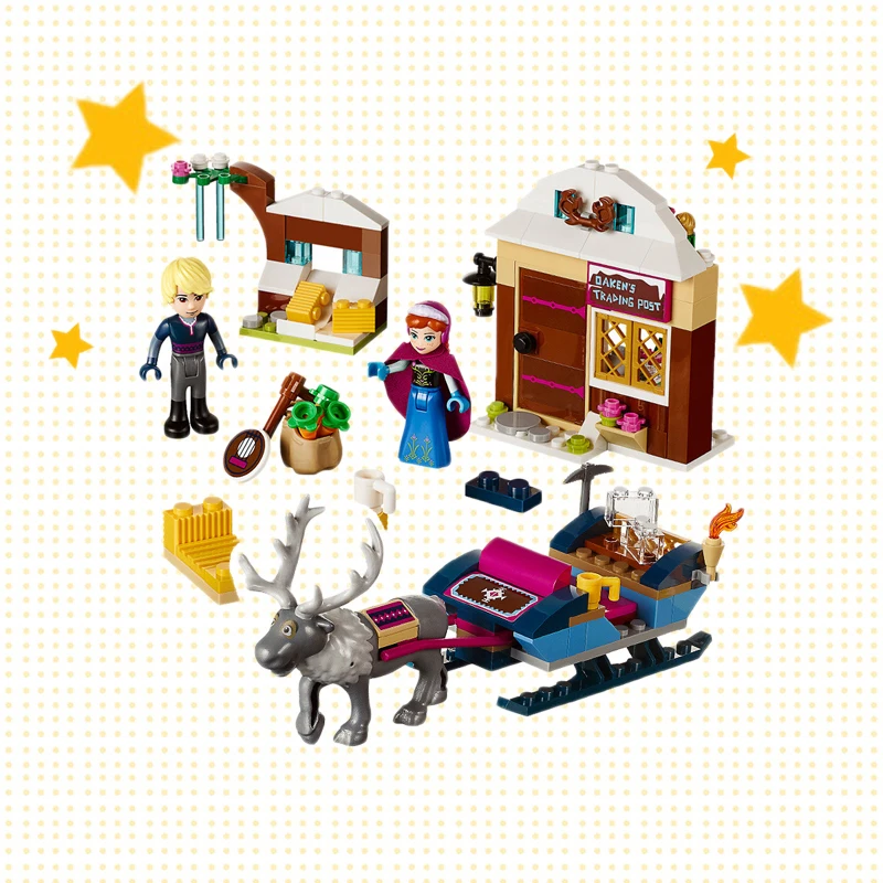 

180pcs NEW Friends Series Disney Princess Castle Elsa Anna Figures Dress Up Building Block Toys Girl Compatible Legoings Toy