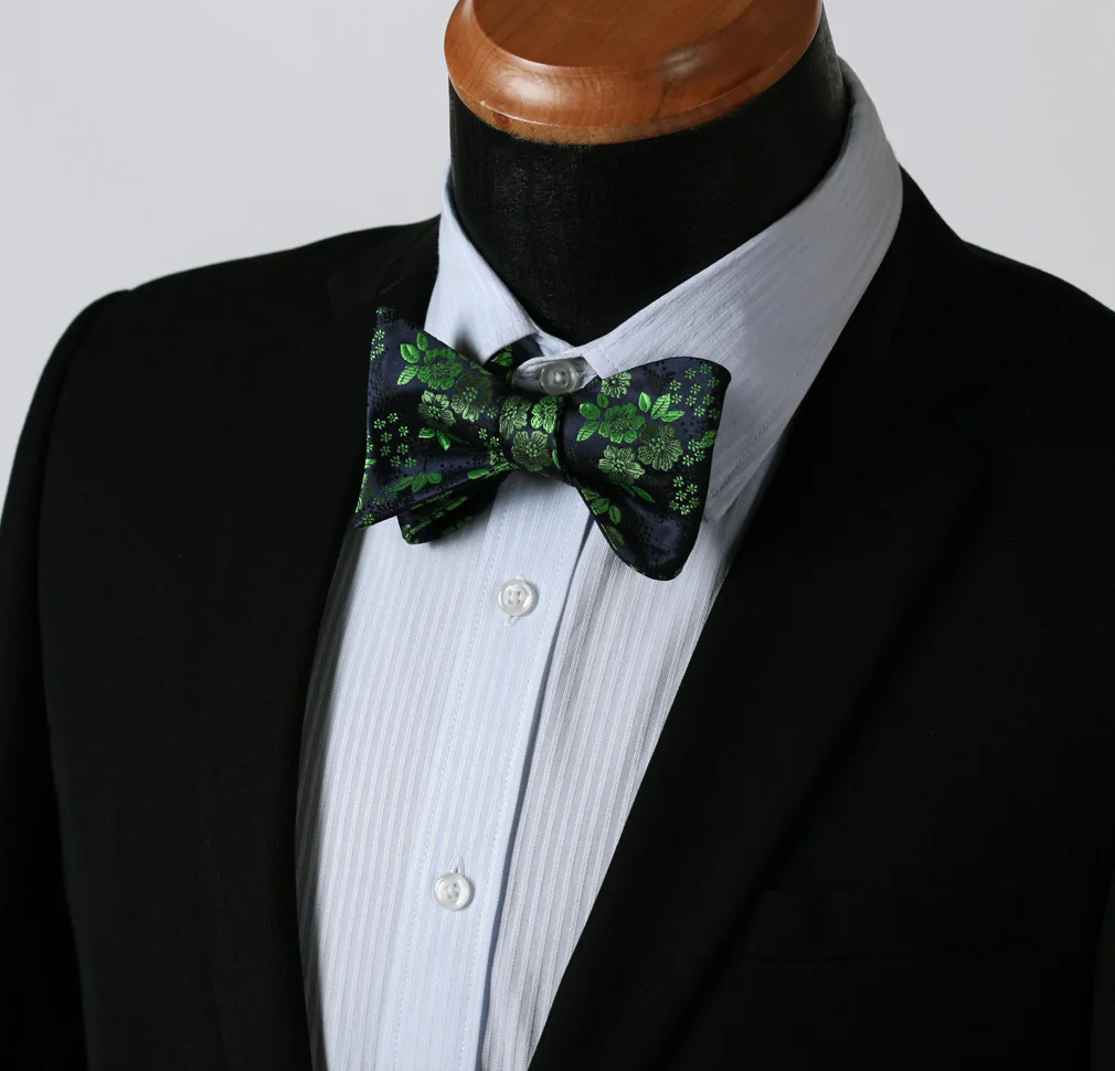 BF3001VS зеленый темно-синий складной галстук-бабочка для мужчин шелковый галстук-бабочка платок Набор карманные Квадратные Классические Вечерние и свадебные