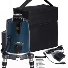 3D красный лазерный уровень 8 линий самонивелирующийся метр 360 градусов Поворотный крест литиевая батарея супер мощный красный лазерный луч линия