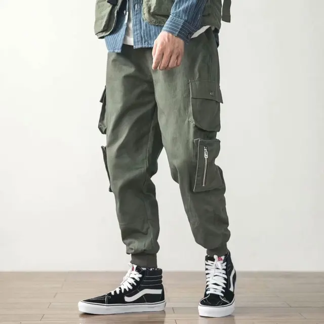 2019 Spring And Autumn Casual Trousers Men Korean Style Loose Cargo ...