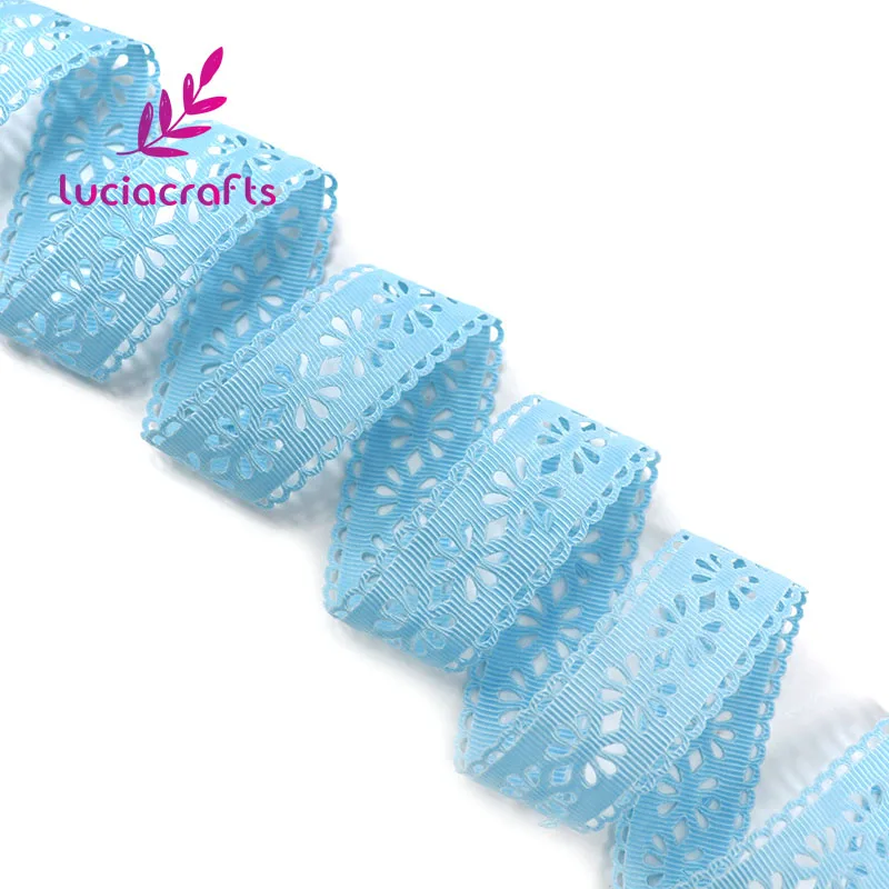 Lucia crafts 2y/7y с фокусным расстоянием 25 мм выдалбливают Стиль Grosgrain ленты DIY Швейные отделка Ленточные ручной работы материалы украшения P0502