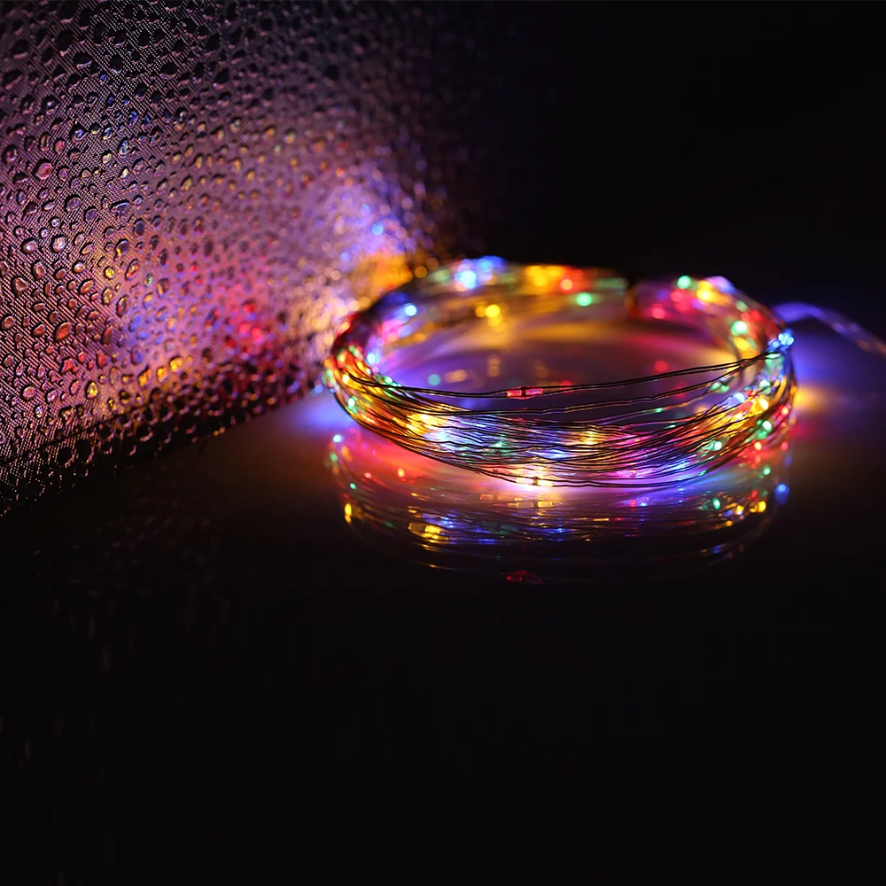 

Flexible Waterproof Decorative Lights 5m / 10m / 20m 8 Function Mode Copper Wire String Light Colourful Lighting Strings