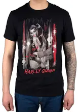 2017 Cool Men Dc Comics Batman Harley Quinn Handcuffed New T Shirt Merch Gotham City Design Tops High Quality Soft Tee