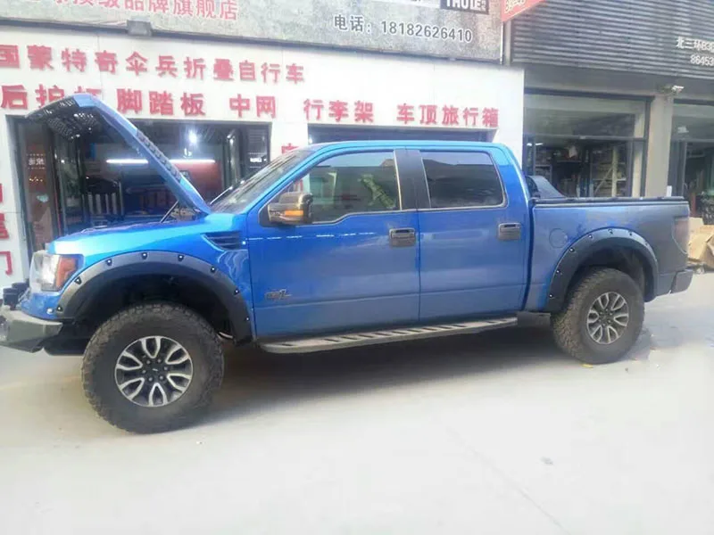 

For Ford F150 Pocket Rivet Fender Flares Textured Mud Flaps Mudguards Splash Guards For Ford F150 2015 2016 2017 4pcs