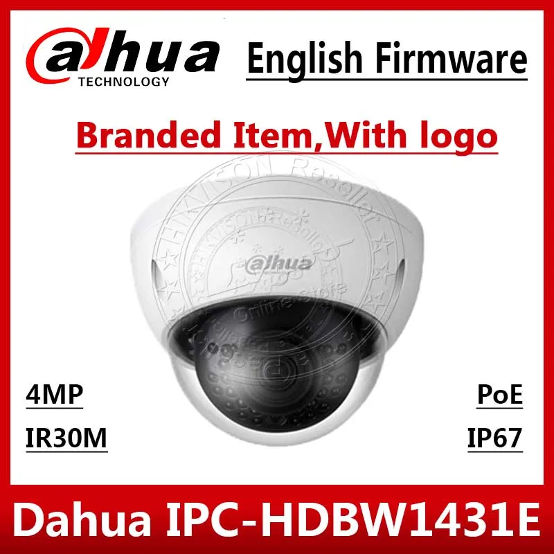 Сетевой видеорегистратор Dahua IPC-HDBW1431E 4MP POE IP Камера H.265 IP67 ИК возможностью погружения на глубину до 30 м DWDR английская версия камера сетевой