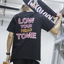 Летние Черные Серые хлопковые футболки для скейтеров мужские хип хоп короткий рукав уличная спортивная футболка для катания на коньках