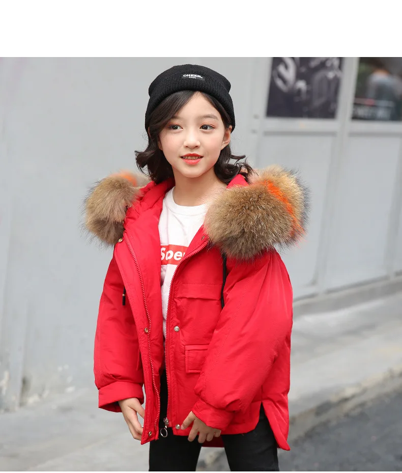 

Winter Jackets for Girl Warm Coat Kids Clothes Snowsuit Outerwear & Coats Children Clothing Baby Fur Hooded Jacket Infant Parkas