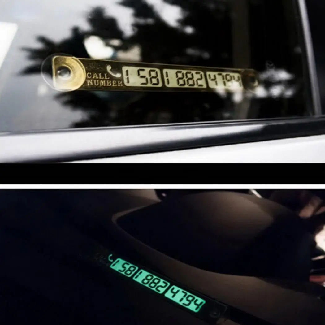 Car Accessories Parking Card Luminous Temporary Random Stop Sign |